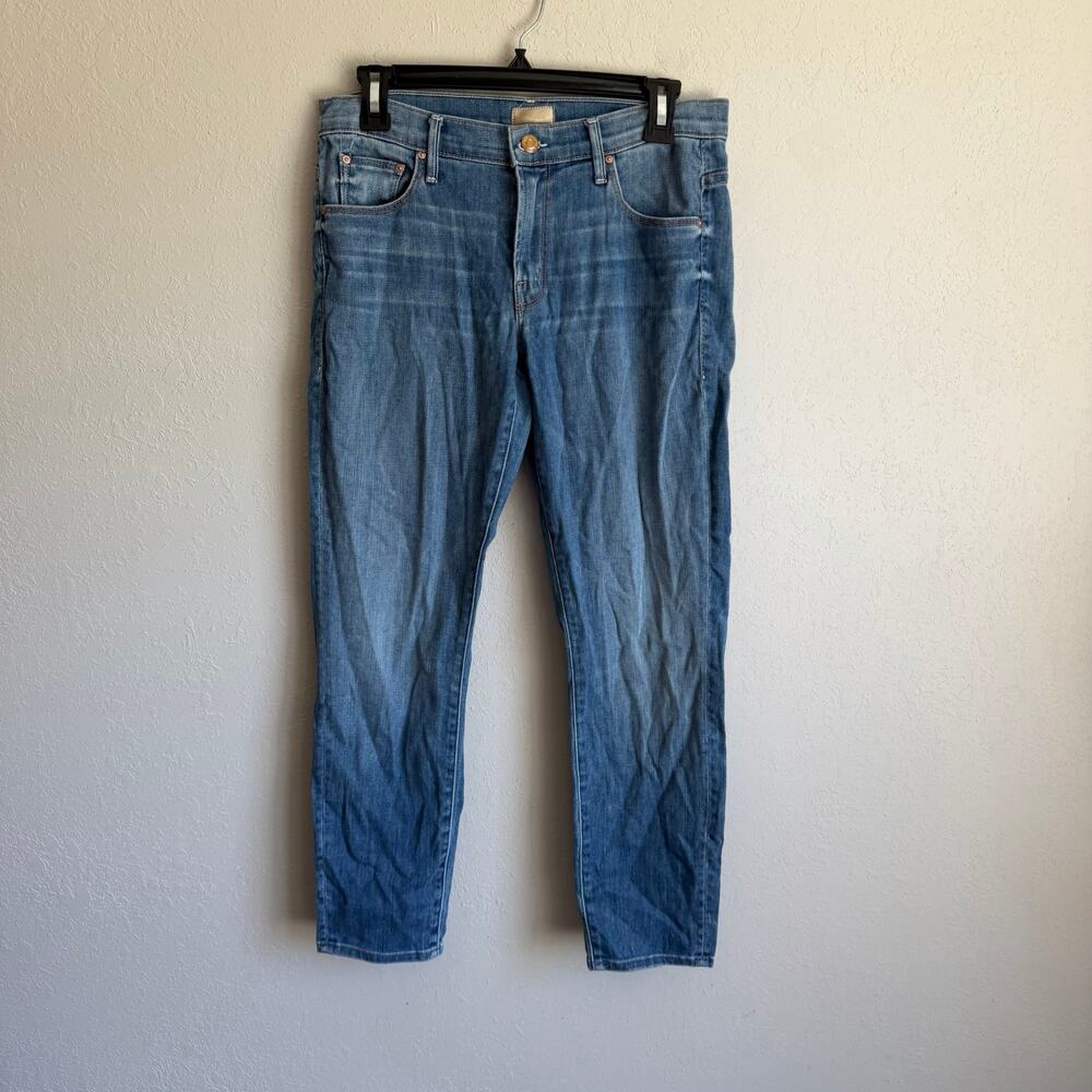 MOTHER Mid Wash Blue Denim Skinny Jeans Womens 28 Casual Stretch Classic